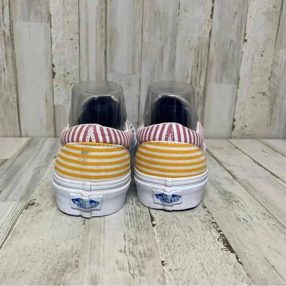 Vans Classic Slip-On Deck Club Mix Stripes Skateboarding sneakers women's 8.5 - Picture 10 of 13